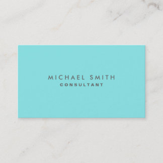 Professional Plain Elegant Interior Decorator Blue Business Card