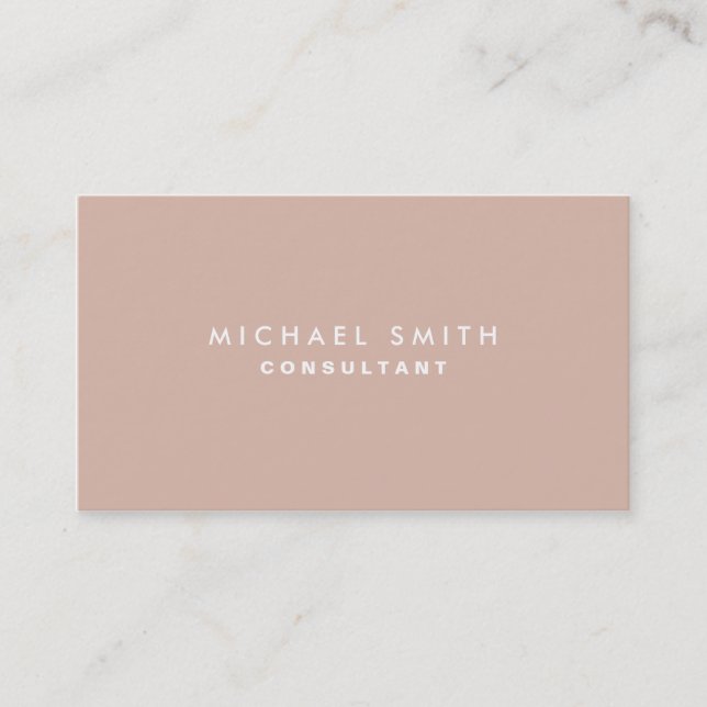 Professional Plain Elegant Interior Decorator Business Card (Front)