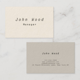 Professional Plain Elegant Minimal Business Card