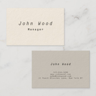 Professional Plain Elegant Minimal Business Card