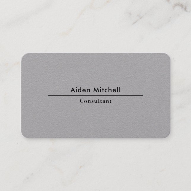 Professional Plain Elegant Minimalist Business Card (Front)