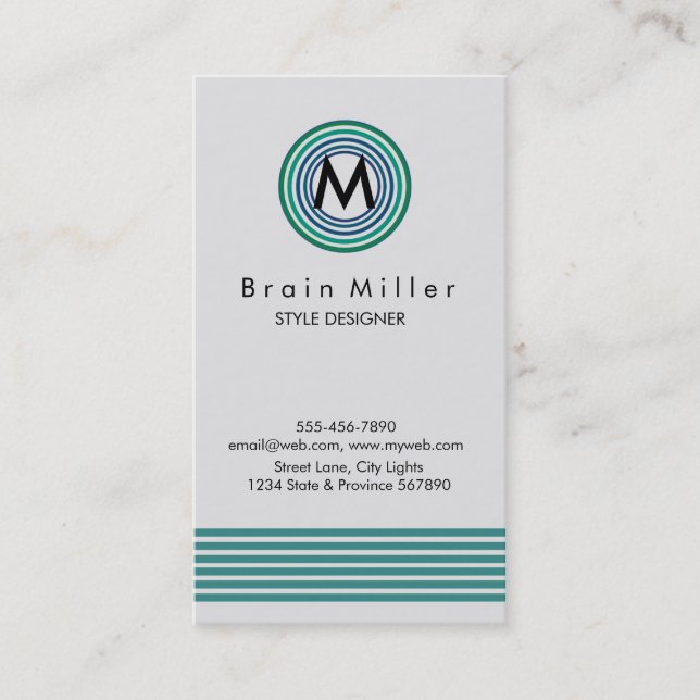 Professional Plain Elegant Modern Simple Business Card (Front)
