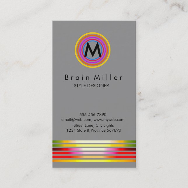 Professional Plain Elegant Modern Simple Business Card (Front)