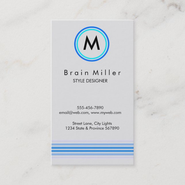 Professional Plain Elegant Modern Simple Business Card (Front)