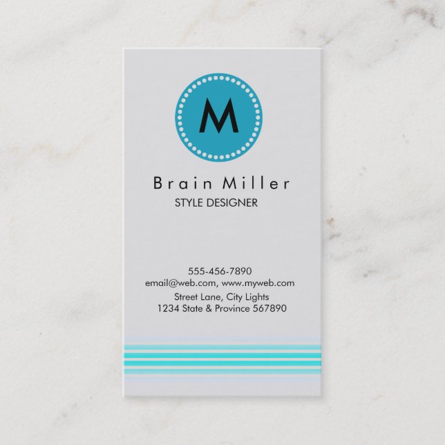 Professional Plain Elegant Modern Simple Business Card (Front)