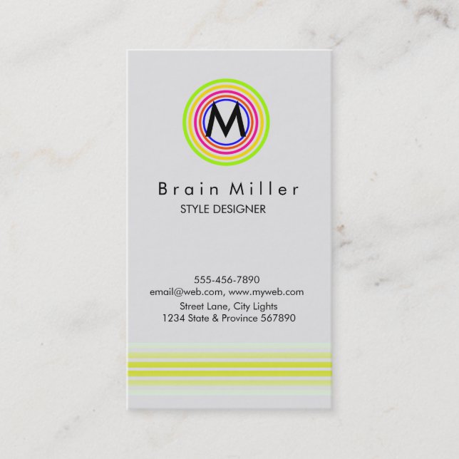 Professional Plain Elegant Modern Simple Business Card (Front)