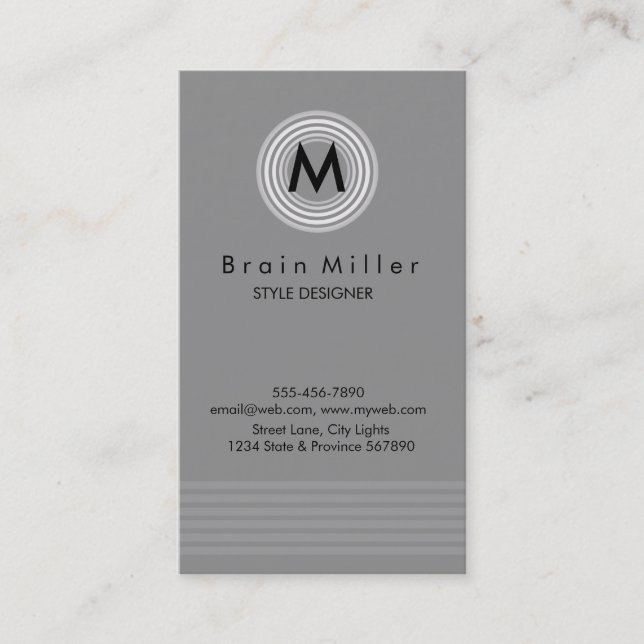 Professional Plain Elegant Modern Simple Business Card (Front)