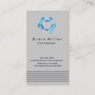 Professional Plain Elegant Modern Simple Hexagon Business Card