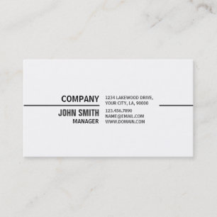 Professional Plain Elegant Real Estate White Business Card