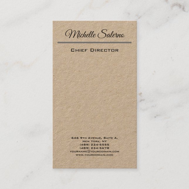 Professional Plain Minimalist Modern Custom Business Card (Front)