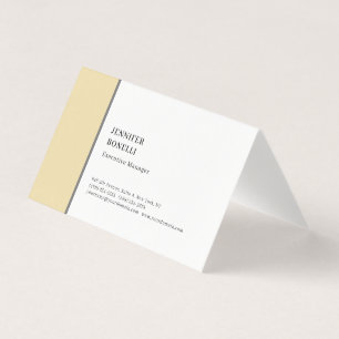 Professional plain minimalist modern grey white business card
