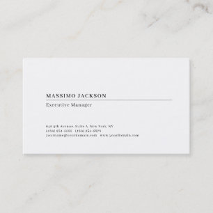 Professional plain minimalist modern matte paper business card