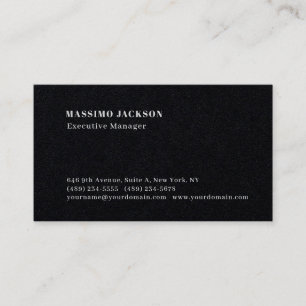 Professional plain minimalist modern premium black business card