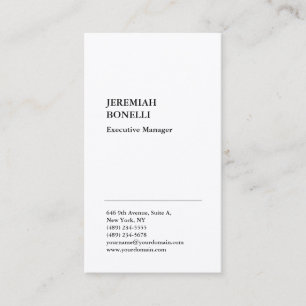 Professional plain minimalist modern premium silk business card