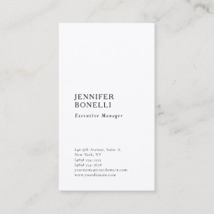Professional plain minimalist modern thick trendy business card