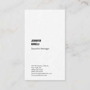 Professional plain minimalist modern thick trendy business card
