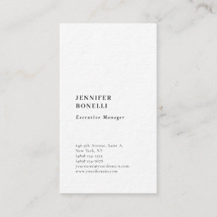 Professional plain minimalist modern trendy business card