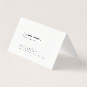 Professional plain minimalist modern trendy business card
