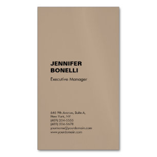 Professional plain minimalist modern trendy 	Magnetic business card