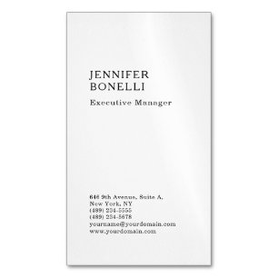 Professional plain minimalist modern trendy  	Magnetic business card