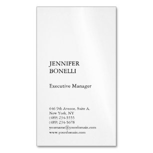 Professional plain minimalist modern trendy 	Magnetic business card