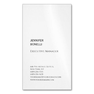 Professional plain minimalist modern trendy 	Magnetic business card