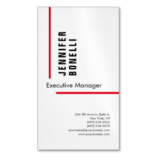 Professional plain minimalist modern trendy 	Magnetic business card