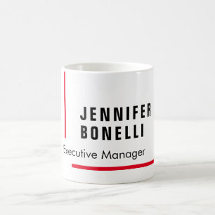 Professional plain minimalist modern your name coffee mug