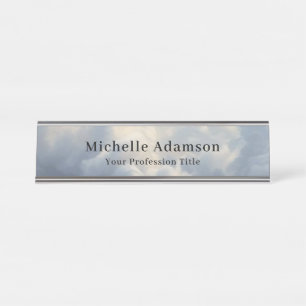 Professional Plain Modern Elegant Desk Name Plate