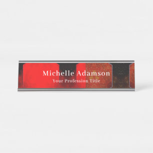 Professional Plain Modern Elegant Desk Name Plate