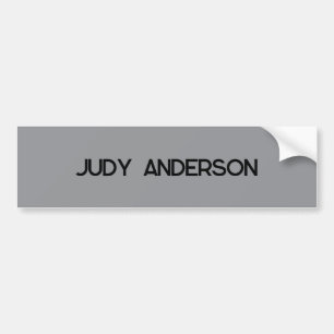 Professional Plain Modern Elegant Grey Bumper Sticker