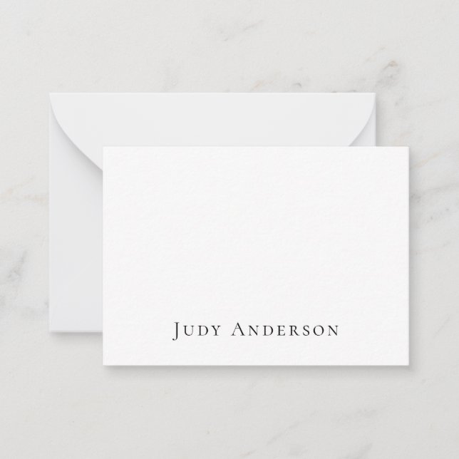 Professional Plain Modern Elegant Your Name Card (Front)