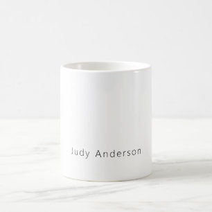 Professional Plain Modern Elegant Your Name Coffee Mug