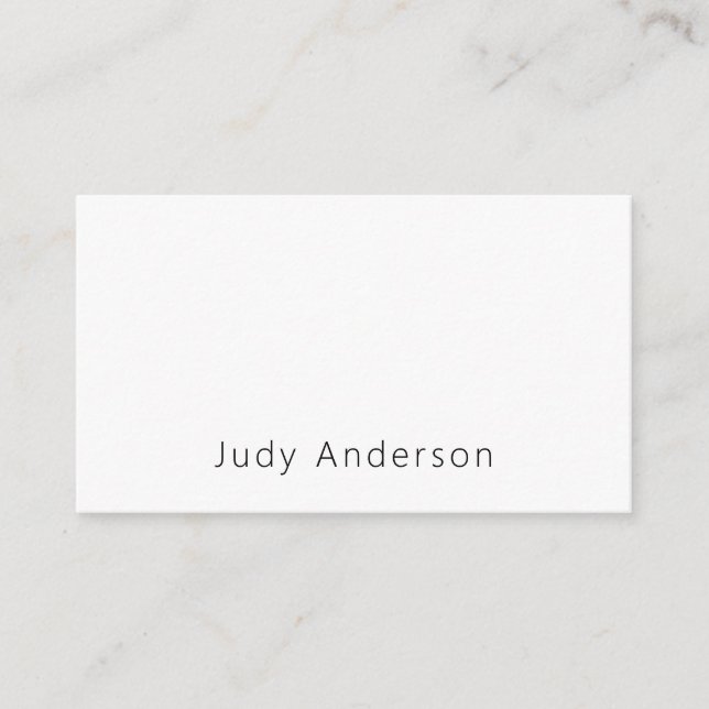 Professional Plain Modern Elegant Your Name Enclosure Card (Front)