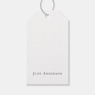 Professional Plain Modern Elegant Your Name Gift Tags