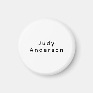 Professional Plain Modern Elegant Your Name Magnet