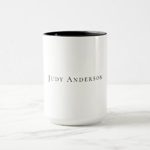 Professional Plain Modern Elegant Your Name Mug