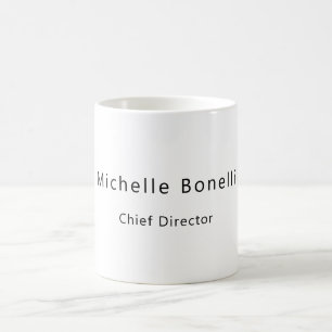 Professional Plain Modern Minimalist White Coffee Mug