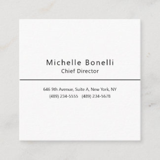 Professional Plain Modern Minimalist White Enclosure Card