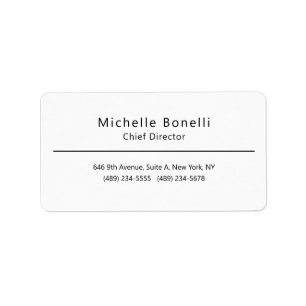 Professional Plain Modern Minimalist White Label