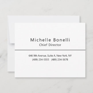Professional Plain Modern Minimalist White RSVP Card