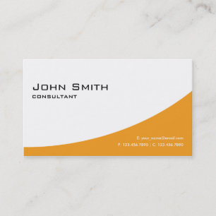 Professional Plain Orange Elegant Modern Computer Business Card