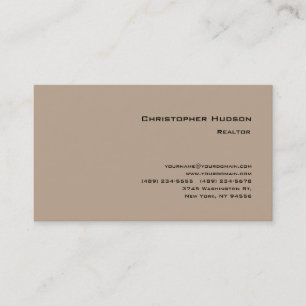 Professional Plain Realtor Real Estate Pastel Business Card