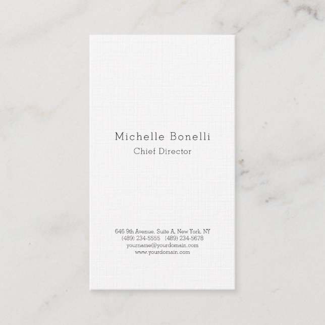 Professional Plain Stylish Modern Minimalist Business Card (Front)