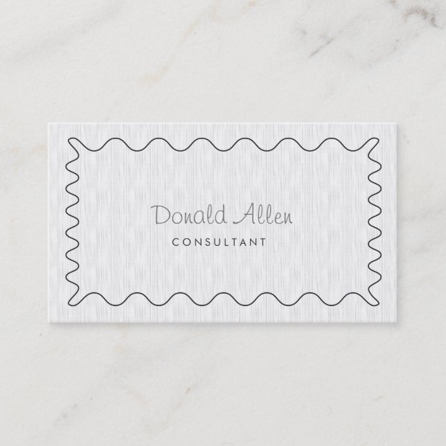 Professional Plain White Elegant Modern Simple Business Card (Front)