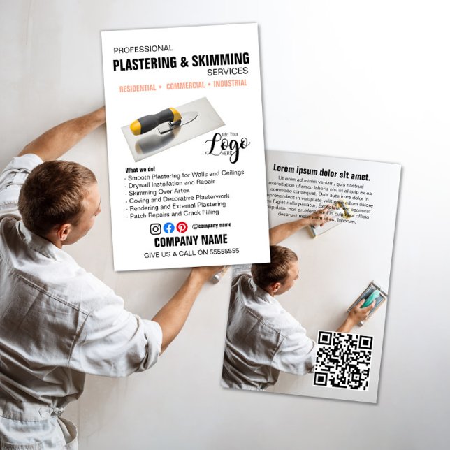 Professional Plastering & Skimming Services – Flyer (Creator Uploaded)