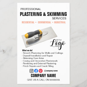 Professional Plastering & Skimming Services – Flyer
