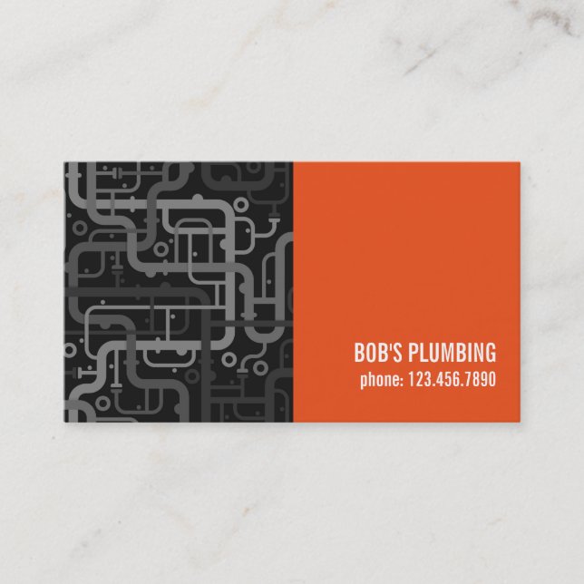 Professional Plumbing Company Business Card (Front)