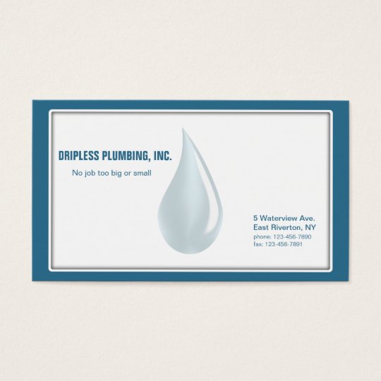 Professional Plumbing Contractor and Service Business Card
