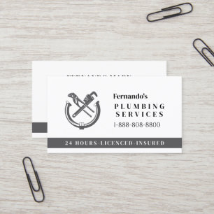 Professional Plumbing Service Business Logo Card